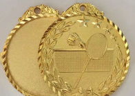 バドミントンのマッチのための金によってめっきされる投げる金属のスポーツ メダル注文亜鉛合金