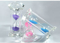 デスクトップのクリスタル グラスの物質的な砂時計15か30分のタイプ砂の時計