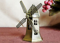 ミニチュアDIYの技術のギフトの世界的に有名な建物モデル真鍮のオランダの風車のレプリカ
