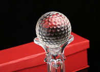 受け入れられる水晶ゴルフ・ボールの注文のロゴのほぼピンのゴルフ トロフィのコップ