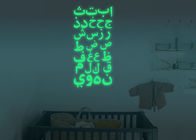 ビニールによって物質的なDIYは装飾の技術、アラビア語のテキストの蛍光壁紙が家へ帰ります