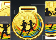 マラソンの連続した競争のスポーツ メダルおよびリボン多彩な亜鉛合金材料