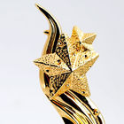 樹脂の上の星賞OEMの金のトロフィのコップはロゴのテキストをカスタマイズした