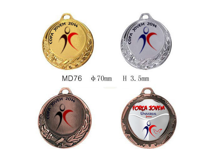 亜鉛合金の企業の活動のための物質的な注文のスポーツ メダル リボン